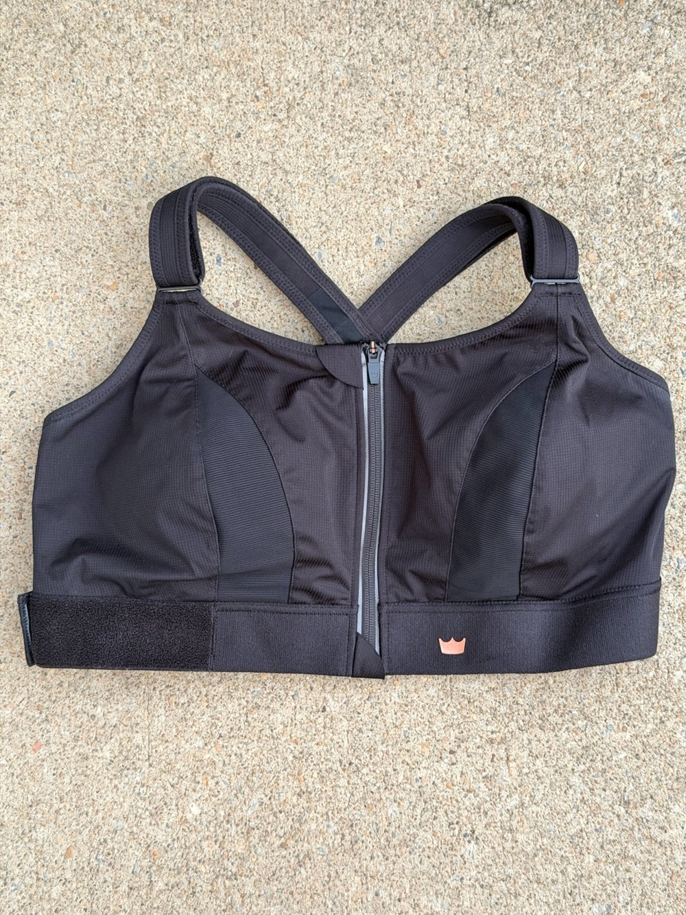 SHEFIT Ultimate Sports Bra 5Luxe Black High Impact Front Zip Adjustable
